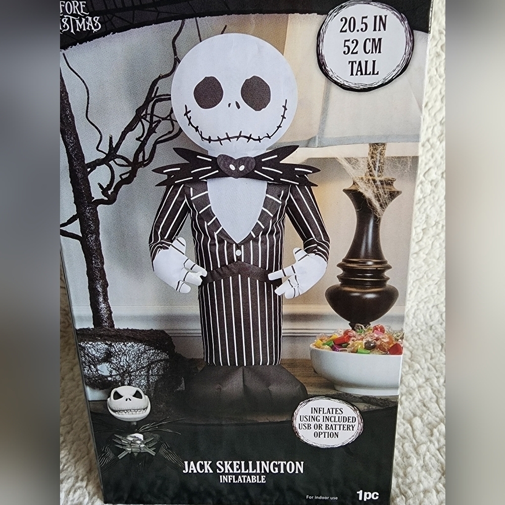 New Disney Nightmare Before Christmas Jack Skellington 20.5 in inflatable décor